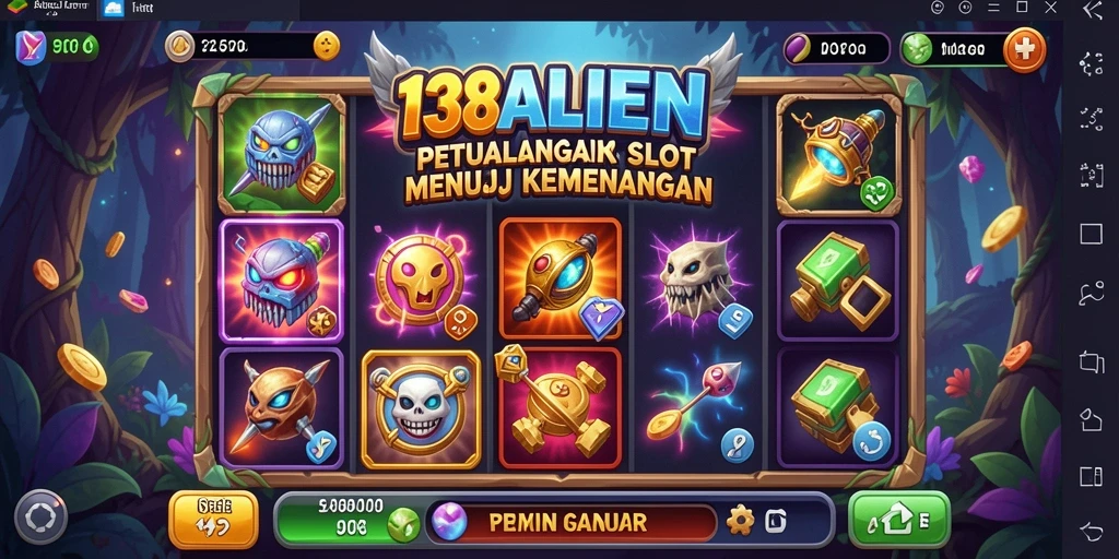Screenshot gameplay <strong>138ALIEN</strong> menampilkan kombinasi simbol yang menarik.