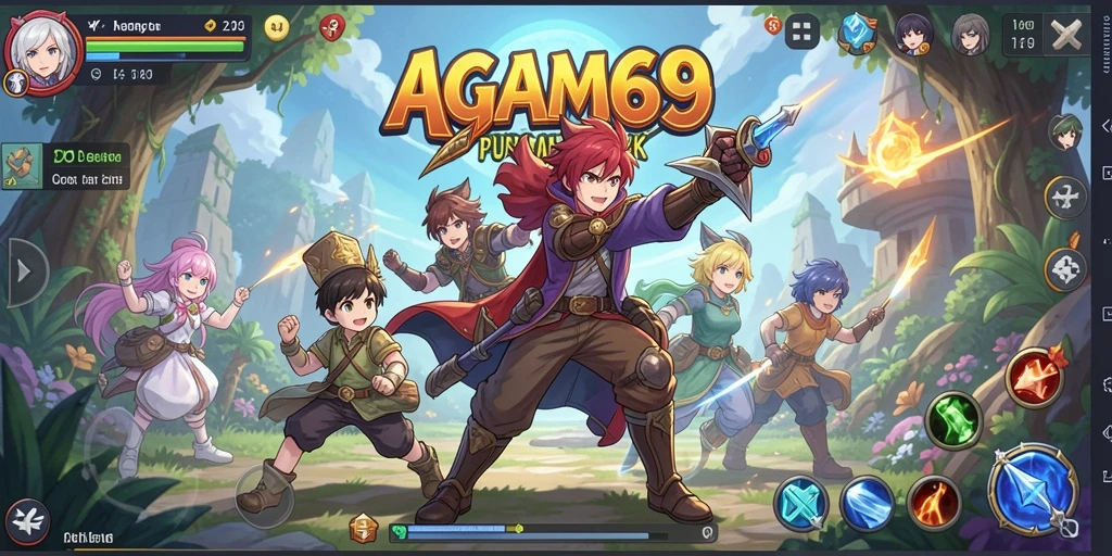 Screenshot menampilkan karakter anime dalam aksi seru di AGAM69.