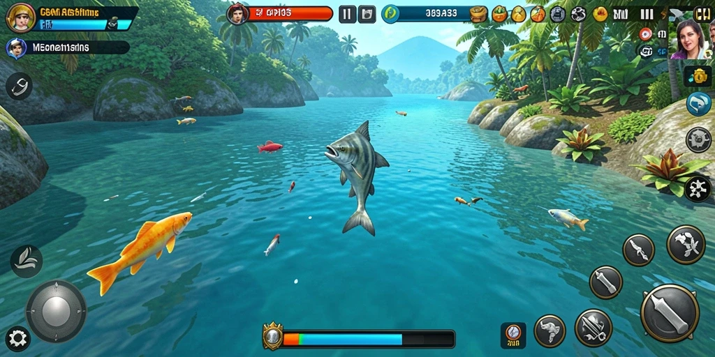 Screenshot gameplay API33 menunjukkan aksi memancing yang mendebarkan dan pemandangan yang menakjubkan.