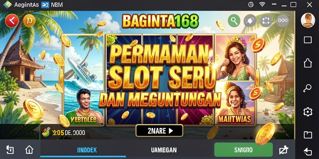 Screenshot gameplay BAGINTA168 yang menampilkan slot menarik dan penuh warna.