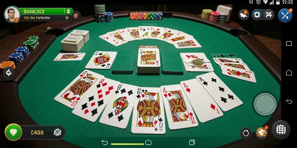 Tampilan gameplay seru dari BANK303 saat bermain Gaple.