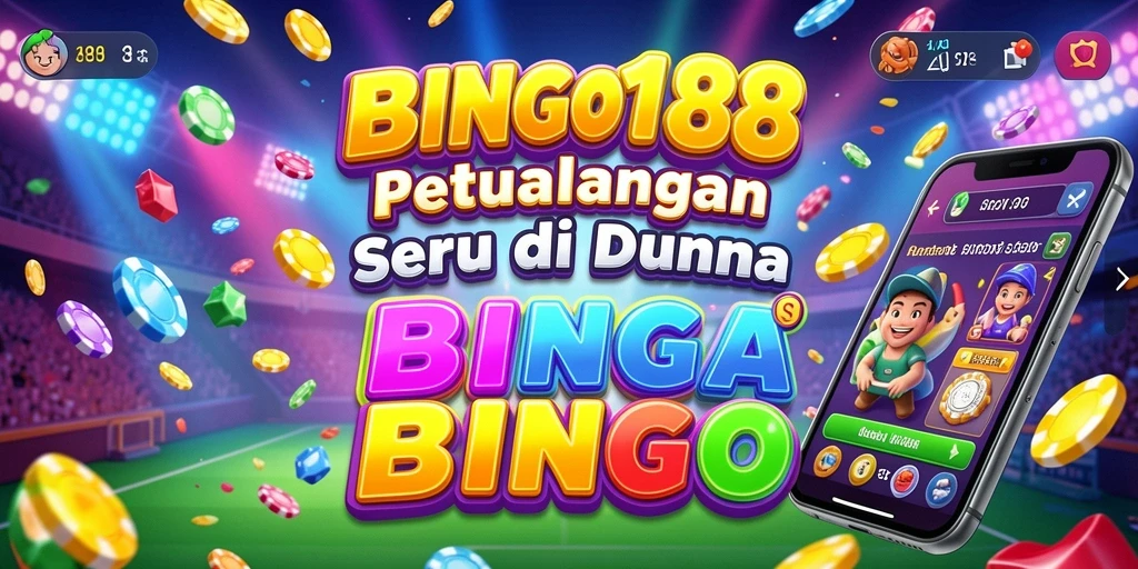 Screenshot utama BINGO188 menampilkan aksi seru di petualangan bingo.