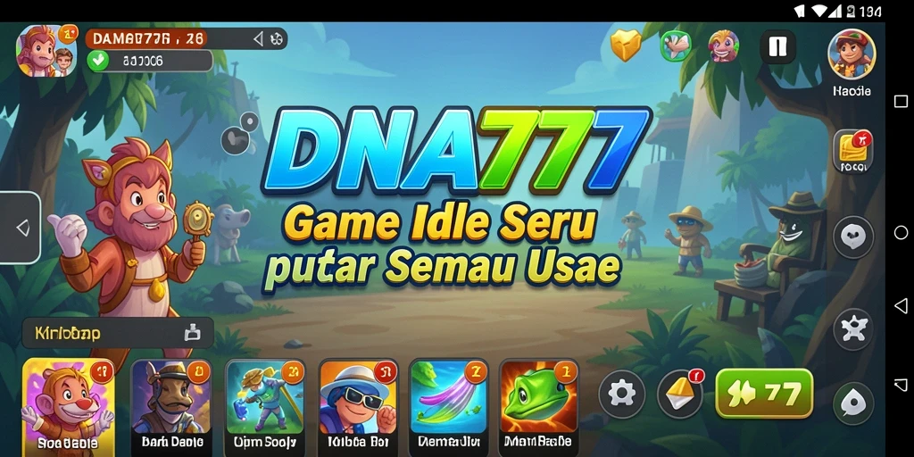 Tampilan gameplay menarik dari DNA777 dengan tema Idle yang solid.