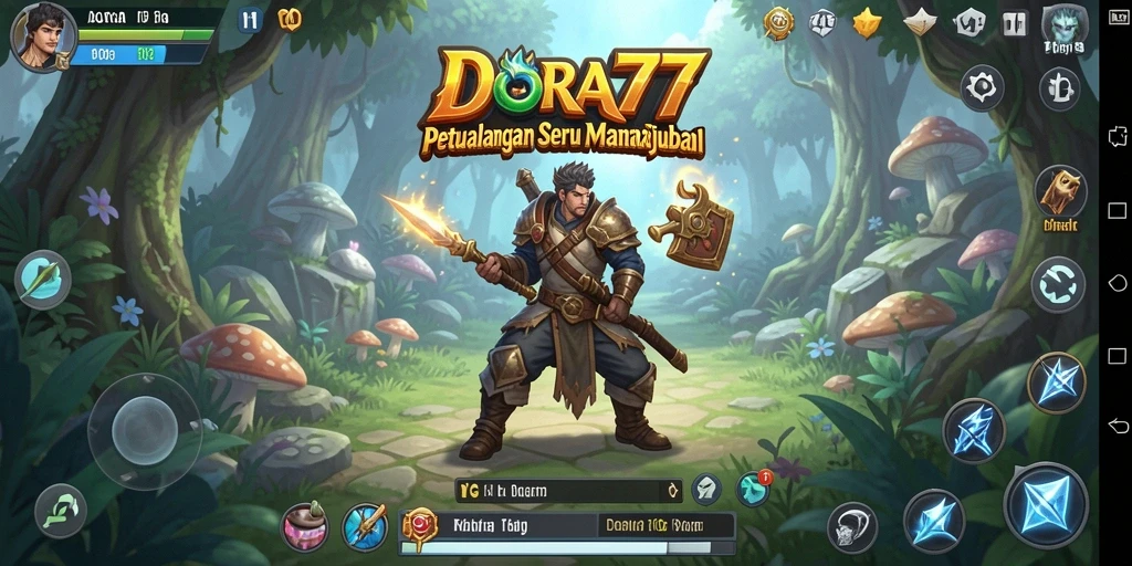 Tangkapan layar DORA77 menampilkan pertarungan epik dalam dunia RPG yang memukau.