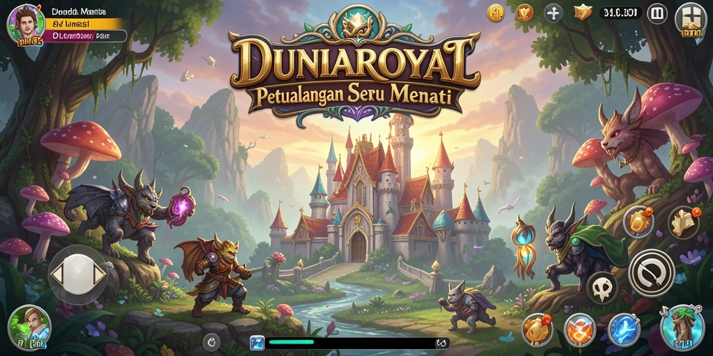 Tampilan screenshot DUNIAROYAL menampilkan petualangan seru di dunia yang fantastis.