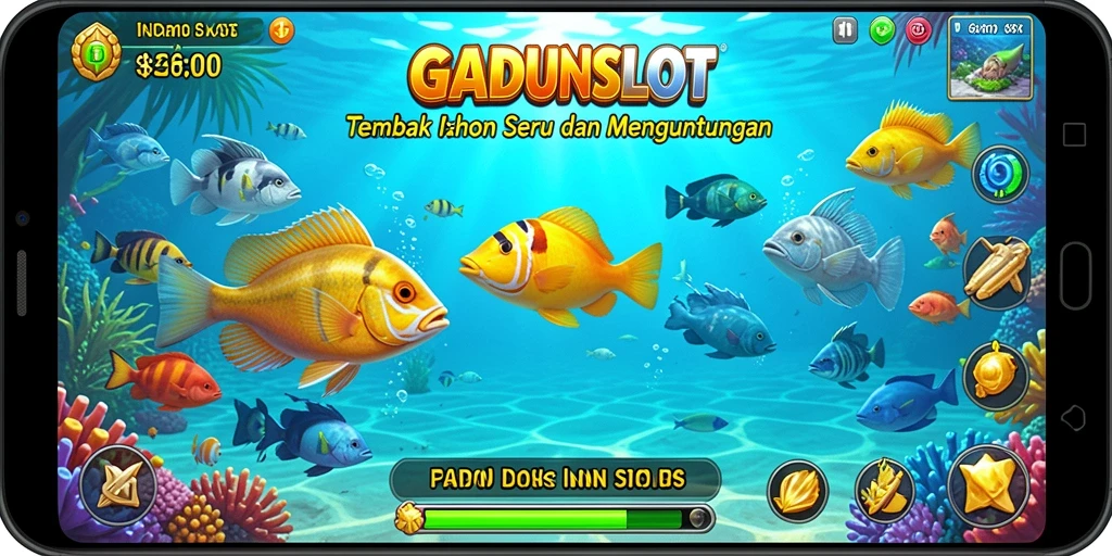 Gameplay menembak ikan yang seru dan menyenangkan di GADUNSLOT.