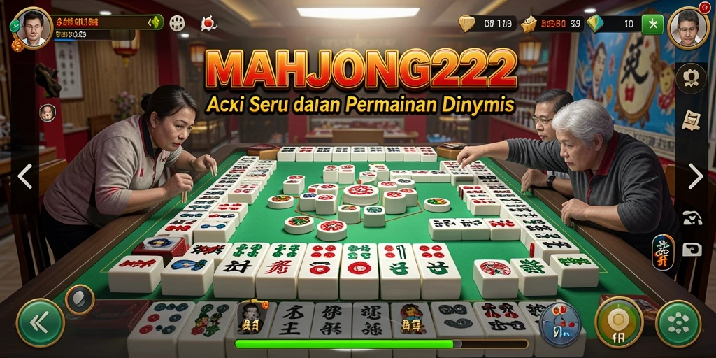 Tampilan gameplay seru dan dinamis di MAHJONG222.