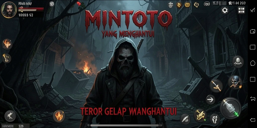 Gameplay MINTOTO menakutkan dengan suasana mencekam.