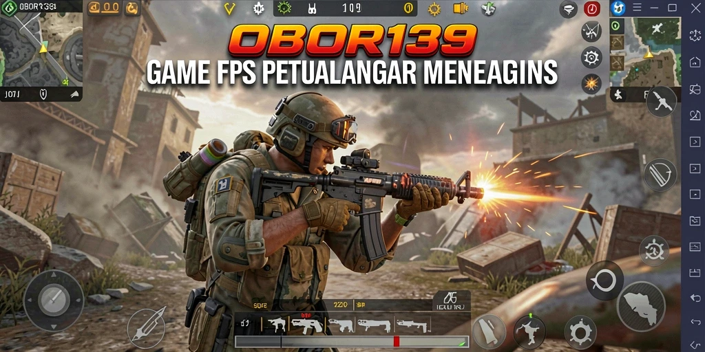 Tampilan menegangkan dari gameplay <strong>OBOR138</strong> saat bertarung di arena.