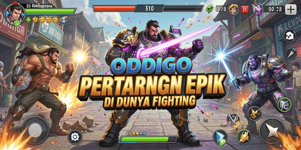 Screenshot gameplay ODDIGO menampilkan aksi pertarungan yang menegangkan.