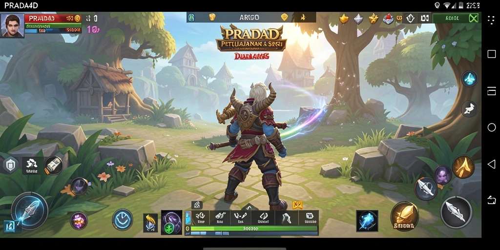 Tampilan gameplay seru dari PRADA4D dengan pertarungan yang dinamis.
