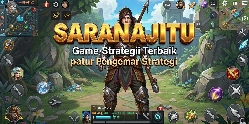 Tampilan gameplay menarik dalam SARANAJITU yang penuh strategi.