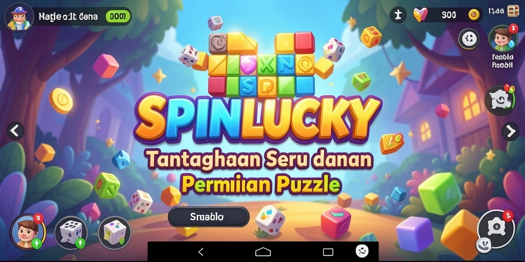 Tampilan menarik dari gameplay <strong>SPINLUCKY</strong> yang menampilkan berbagai tantangan puzzle.