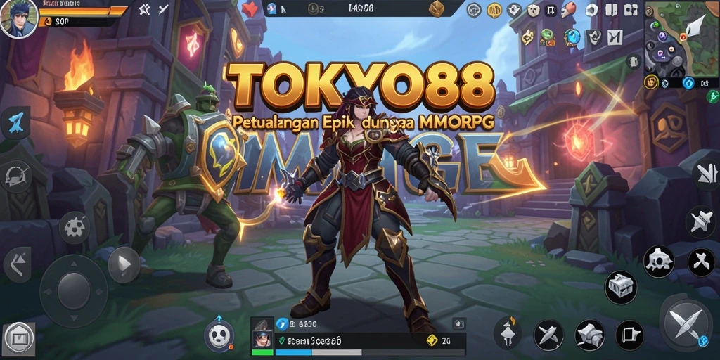 Screenshot gameplay TOKYO88 yang menunjukkan aksi pertarungan seru dan kerjasama tim.